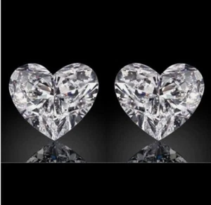 Lab Grown CVD Diamant Paar Herzform IF Reinheit D Farbe 6 x 6 mm zertifiziert - Bild 1 von 5