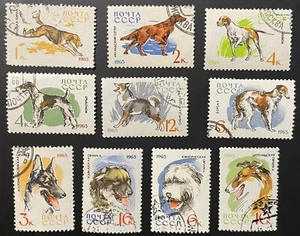Russia Soviet Union stamps 1965   Hunting and Service Dogs - Picture 1 of 1