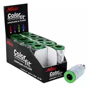 Acopladores Milton® (estilo A, verde) - 1/4" MNPT (caja de 10) - Imagen 1 de 5