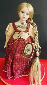 Bambola vintage Raperonzolo Geppeddo serie fiaba porcellana alta 16" bellissima! - Foto 1 di 10