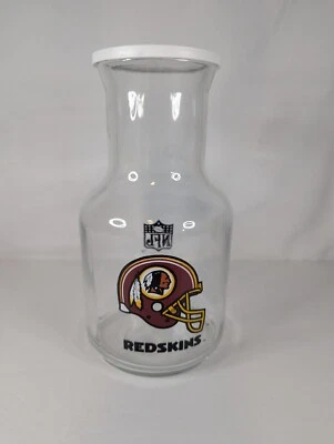 Vintage Libbey of Canada NFL WASHINGTON REDSKINS Decanter Carafe + Lid RARE - Image 1 of 4