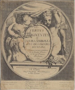 LOUIS TESTELIN: Les vertus innocentes, 1671, Folge von 8 Kupferstichen + Titel - Picture 1 of 9