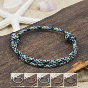 ❦ Pulsera cinta para el pie IVO | Paracord | 4 mm | Surfista | Nudo deslizante | 14 ❦ - Imagen 1 de 7