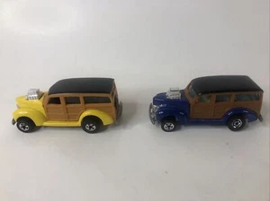 🙂 Hot Wheels HiRakers 40er Woodie 2 LKW gelb und blau! Beide ein Geld! Bilder - Bild 1 von 10