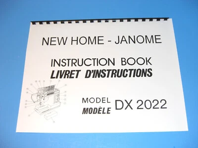 New Home/Janome Model DX 2022 Sewing Machine Instruction Manual - Printed - Image 1 of 3