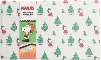 BEST BRANDS Anti-Fatigue PVC Floor Mat (18"x30") CHRISTMAS TREES & SNOOPY PEANUTS DOG, BB