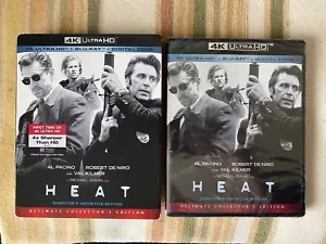 HEAT 4K UHD + Blu-Ray + Rare Slipcover Ultimate Collector's Pacino DeNiro Kilmer - Picture 1 of 8