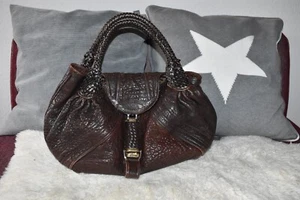FENDI⭐ SPY BAG - Handtasche Tasche in Braun 100 % Leder⭐ Sammlerstück - Bild 1 von 7