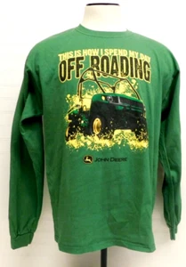 John Deere Men's XL Off Roading Green Long Sleeve Shirt - Picture 1 of 6