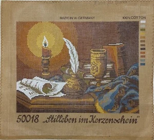 Fleur de Paris STILL LIFE IN CANDLE LIGHT Needlepoint Canvas 15.75" x 11.75" - Picture 1 of 1