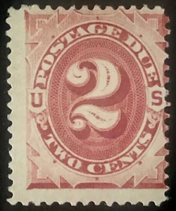 US 1884 #J16 Red Brown 2c Postage Due CV $90 Mint NG No Gum MNG - Picture 1 of 3