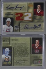 2005-06 Upper Deck The Cup Scripted Numbers /22 Mike Bossy Steve Shutt Auto HOF