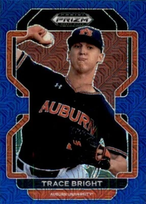 Trace Bright 2022 Panini Prizm Draft Picks Blue Mojo #PDP137 Auburn Tigers RC - Image 1 of 4