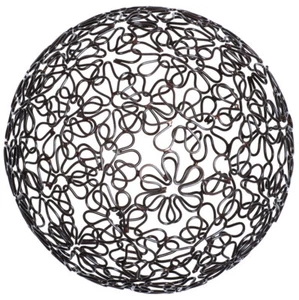 METALL-Ornamentkugel BLUME Flower Drahtball Drahtkugeln Metall Kugel 150mm BRAUN - Bild 1 von 1