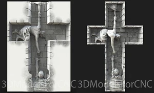 3D Model STL File for CNC Router Laser & 3D Printer Jesus Cross 1 Pack - Picture 1 of 3