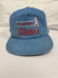 RARE Vintage 80s Houston Oilers NFL Annco Corduroy Hat Cap Snapback Split A+ - Bild 1 von 6