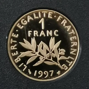1 FRANC SEEDER BE 1997 / ISSUE OF THE BOX / UNC / FRANCE PROOF - Picture 1 of 2