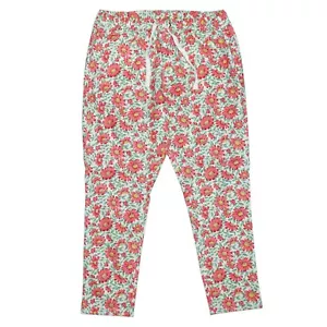 Mens Joggers Drawstring Pants Green Pink Floral Loose Harem Casual Chinos XL - Picture 1 of 6