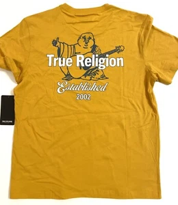 Authentisches True Religion Herren T-Shirt Buddha Logo Siegel Rundhalsausschnitt Baumwolle Gr. L $ 59 - Bild 1 von 5