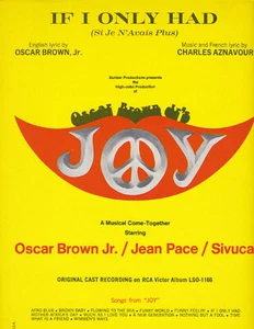 "If I Only Had" sheet music from Oscar Brown Jr.'s "Joy" - Picture 1 of 1