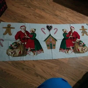 Aplique de Navidad panel de tela de algodón vacaciones Navidad señor y señora Cláusula - Imagen 1 de 2