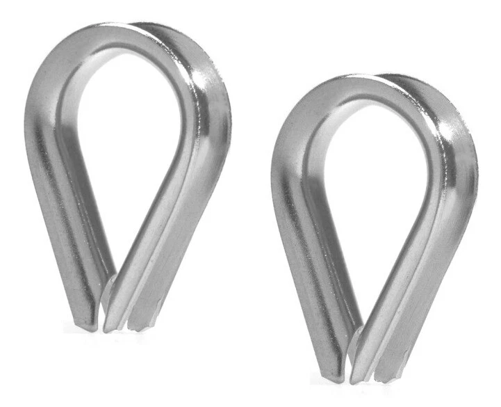 Marine Kauschen Edelstahl A4 Kausche Seilkauschen Drahtseilkauschen 2-8mm 8247