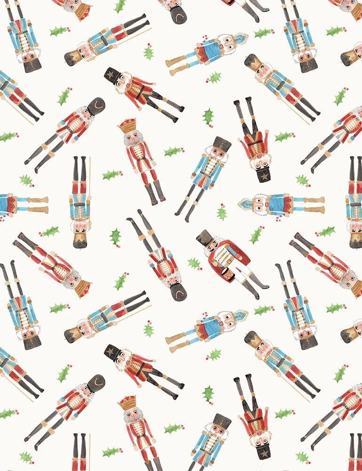 Tecido de Natal | Quebra-Nozes What's Crackin' & Holly Toss | Dear Stella Yard - Imagem 1 de 1