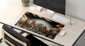 City Gaming Mouse Pad Desk Mat - Large Desk Pad- Gift for Gamer - Picture 1 of 9