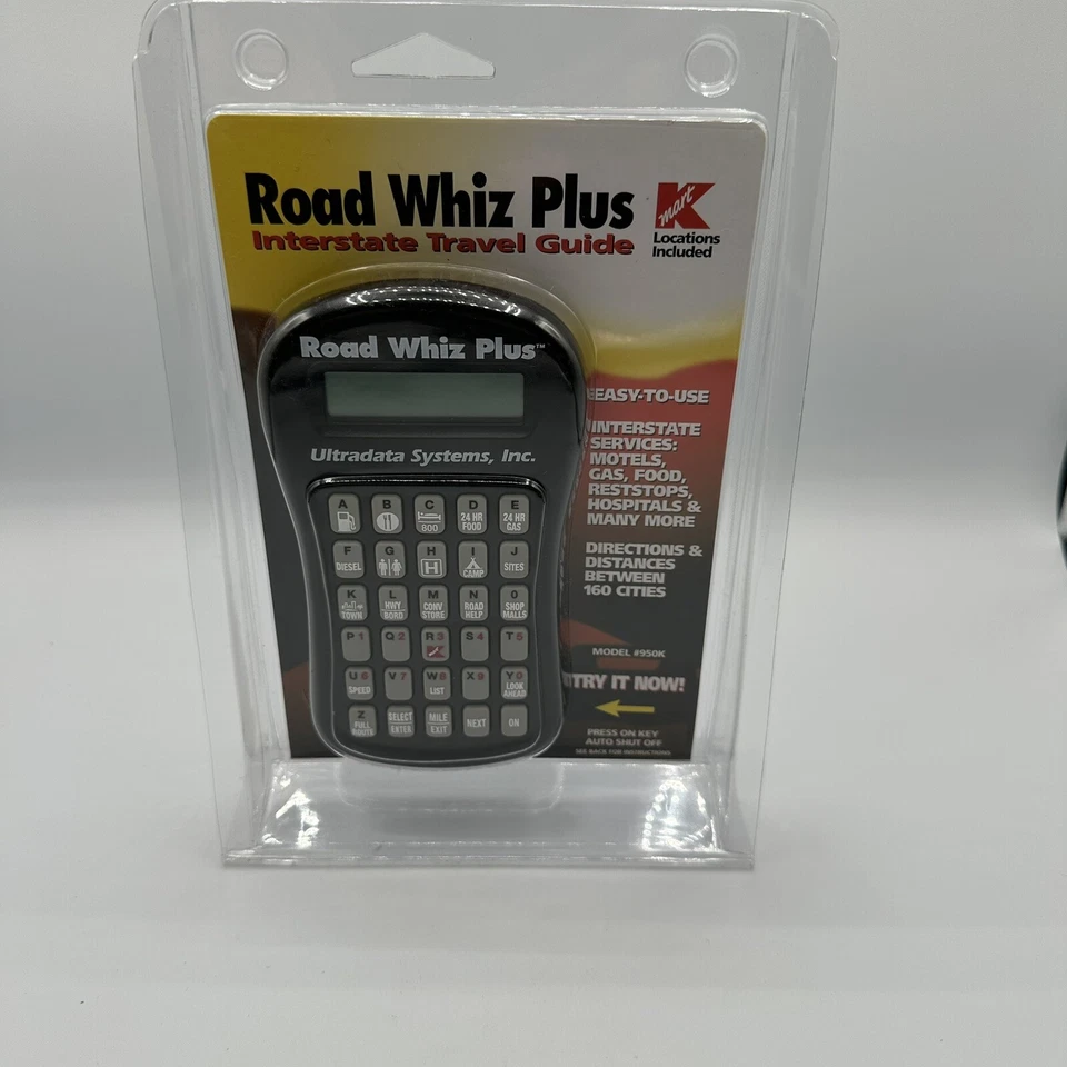 Road Whiz Plus Model 950 Handheld Interstate Travel Guide Old Stock Bin 1