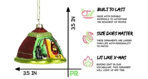 Party Rock | Camping Tent Glass Ornament | Entertainment Collection - Picture 1 of 1