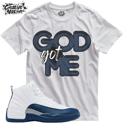 Camisa A Juego 12 Azul Francés Unisex Camiseta Tenis Camisa Dios Me Got Me Camisa Foto 1 de 2