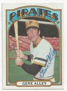 Gene Alley Pittsburgh Pirates 1972 Topps #286 Signed Card - Picture 1 of 2