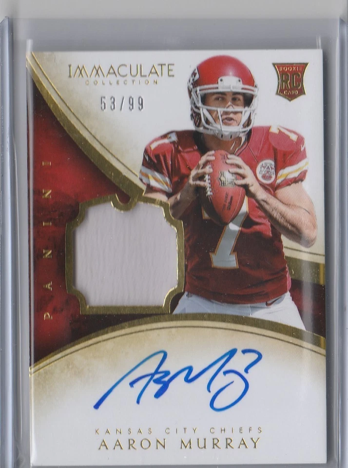 2014 Immaculate Collection #137 Aaron Murray Jersey Auto RC Rookie 53/99 - Image 1 of 1
