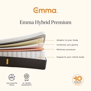 Emma Hybrid Premium Roll Packed Mattress - Picture 1 of 48