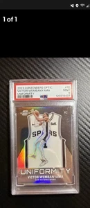 Contenders Optic Victor Wembanyama Uniformity Holo #12 RC Spurs 2023 PSA 9 como nuevo - Imagen 1 de 1