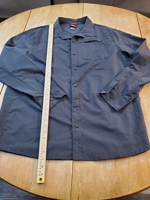 Camisa masculina Gerry Renegade campo ao ar livre preta manga longa botão para cima XXL nova sem etiquetas - Imagem 1 de 4