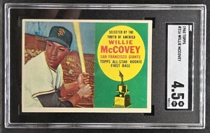1960 Topps Baseball #316 Willie McCovey Rookie Card HOF RC Graded SGC 4.5 VG-EX+ - Picture 1 of 2