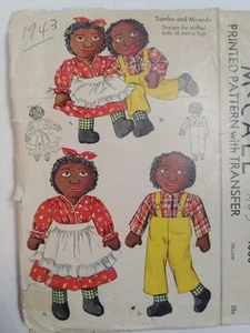 18 Zoll Puppe & Kleidung Sambo Mirando McCalls 1068 Handwerk Schnittmuster Stofftier Vintage - Bild 1 von 11
