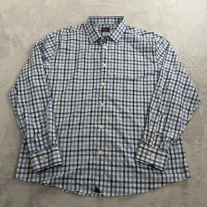 Camisa UNTUCKit Para Hombres 2XL Azul Cuadros Rendimiento Elastizada Mezcla de Nailon Abotonada - Imagen 1 de 9