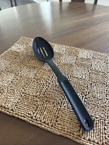 PAMPERED CHEF ~ 12.5" BLACK Nylon SLOTTED Serving / Cooking Spoon Server - Picture 1 of 13