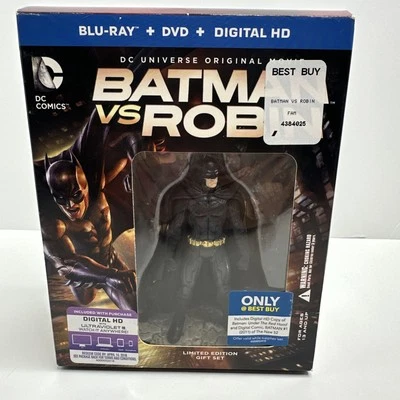 BATMAN VS ROBIN Blu-Ray + DVD + Digital W/ Figurine Foto 1 de 4