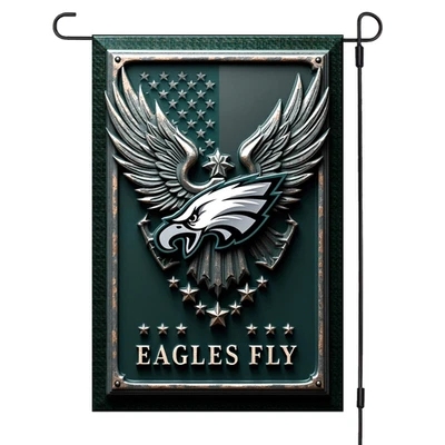 Philadelphia Eagles Garden Flag 12"x18" Double-Sided Outdoor Banner “Fly Eagles - Image 1 of 4