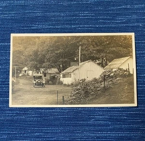 Antigua foto postal de Porterville California RPPC restaurante pan cartel coche - Imagen 1 de 2