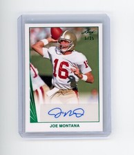 2021 Leaf Memories 1990 Base Green Spectrum /35 Joe Montana #BA-JM3 Auto HOF