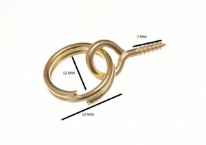 Picture Mirror Frame Screw Anneau Medium EB Brass Plated Pack Of 50 - Picture 1 of 1