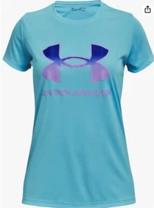Under Armour Girls' Tech Solid Sportstyle Short-Sleeve Crew Neck T-Shirt - Picture 1 of 2