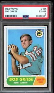 FB - 1968 Topps - #196 - Bob Griese - PSA 6 - EX-MT - Bild 1 von 2