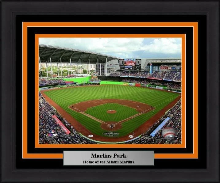 Miami Marlins Marlins Park 8" x 10" Framed Baseball Stadium Photo - Image 1 of 1