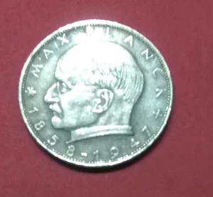 (pgasteelers1) Germany Federal Republic Max Planck 2 Mark 1961 J KM#116 π - Picture 1 of 4