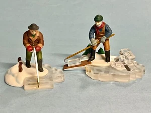DEPT 56 NEW ENGLAND VILLAGE - BLUE STAR ICE HARVESTERS 56502 SET 2 RETIRED NOTE - Picture 1 of 8